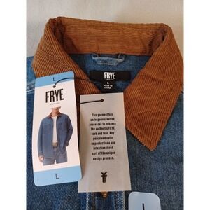 Frye Barn Shacket Medium Wash Large